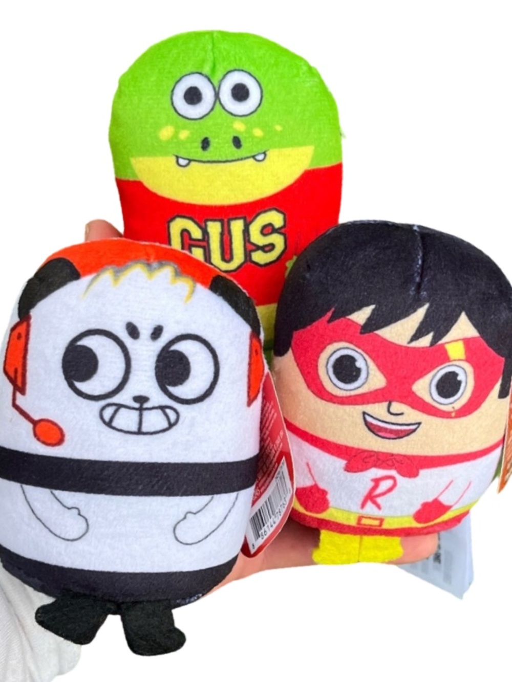 Ryan’s World Mini Plushes Set of 3 Gus Ryan Panda Characters